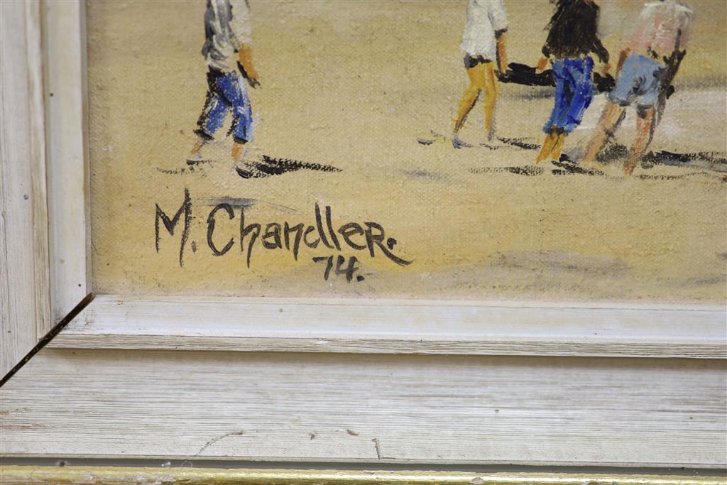 M. Chandler, oil on canvas, Albufeira, Algarve, Portugal, signed and dated 74, 50 x 75cm